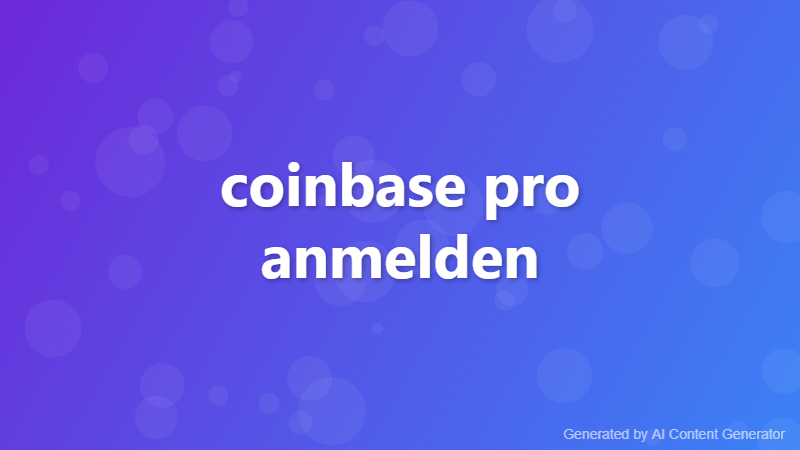 coinbase pro anmelden
