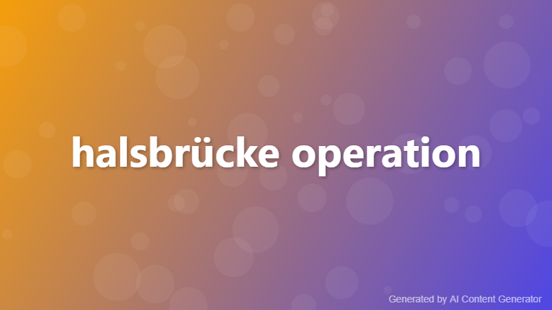 halsbrücke operation
